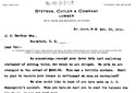 Correspondance entre la Stetson, Cutler & Company Lumber et la Tobique River Log Driving Company